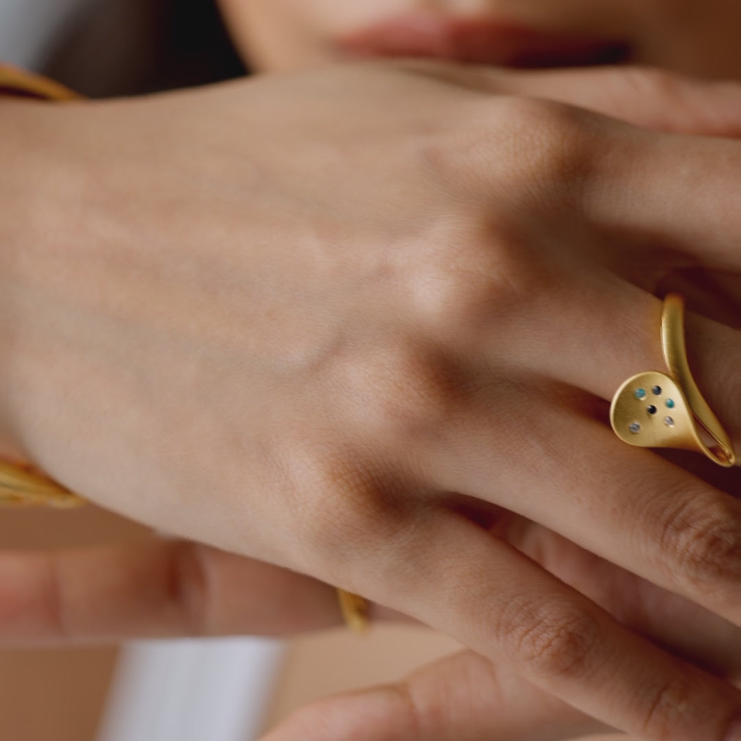 Coastline Seiche Silver Ring