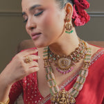 Vaidehi Antique Silver Bridal Necklace Set