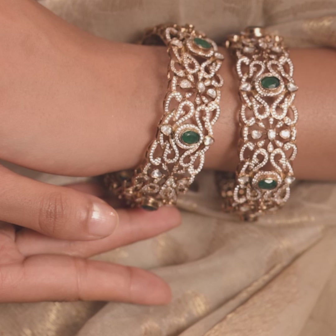 Zayn Moissanite Silver Bangles