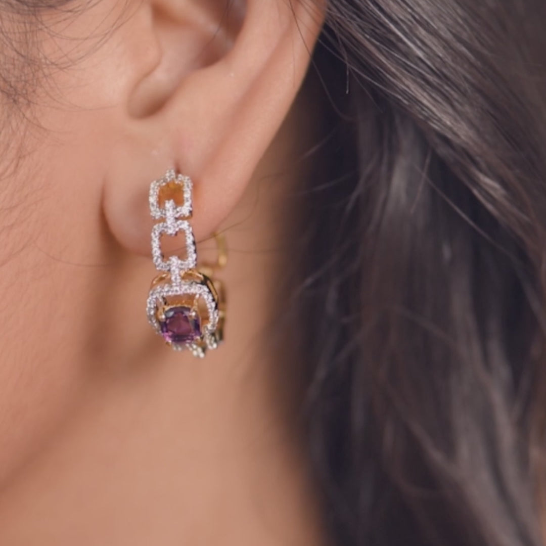 Blue Azure CZ Silver Choker Set