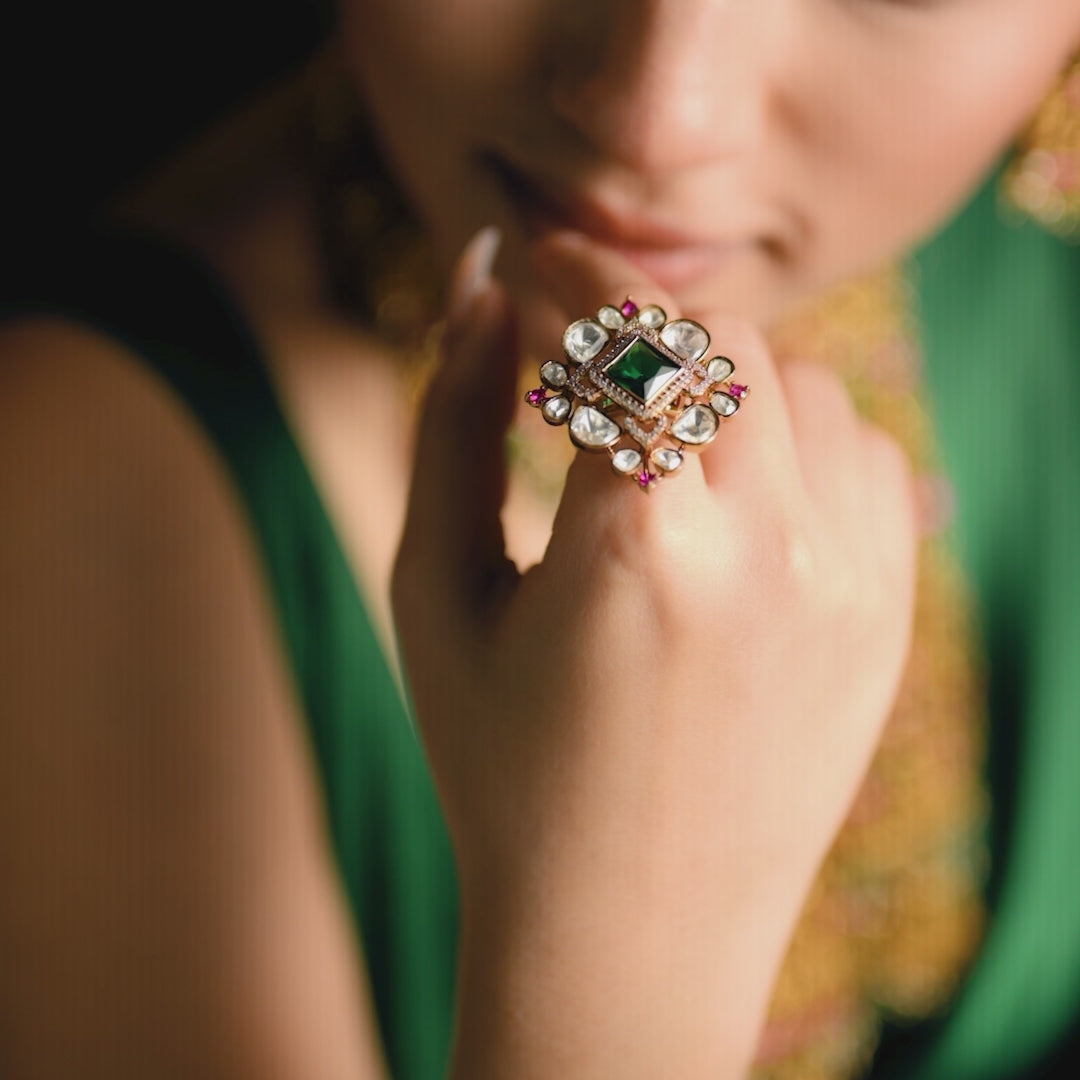 Nyra Moissanite Silver Ring