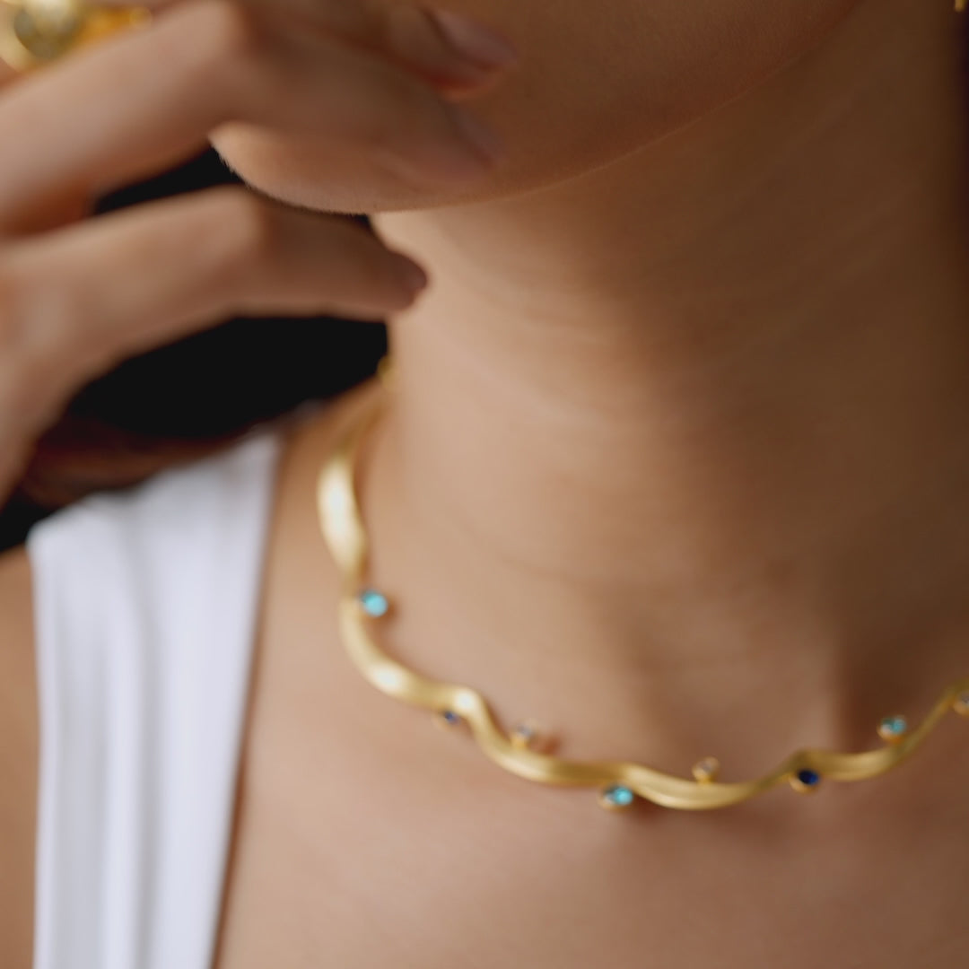 Coastline Aquara Silver Hasli Necklace