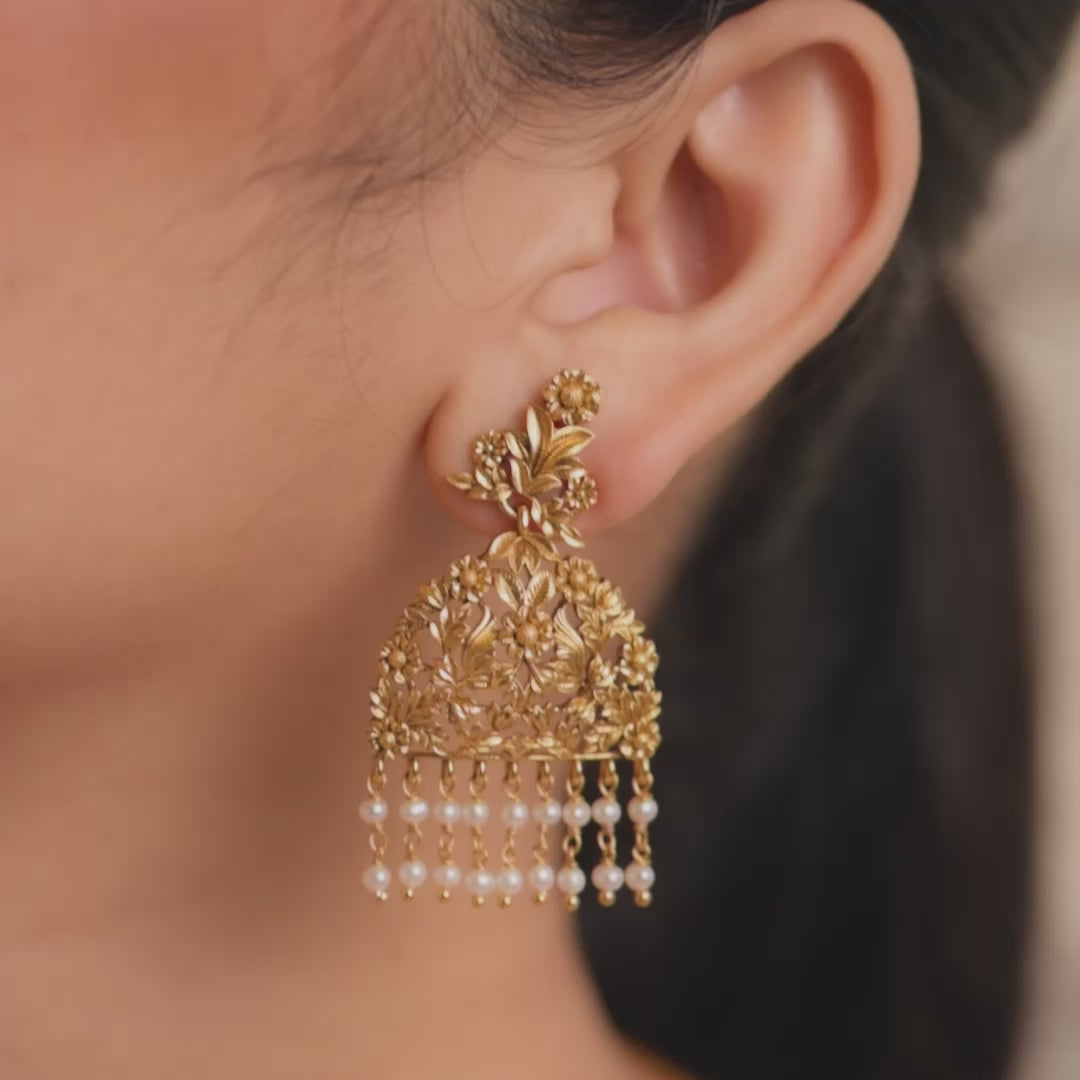 Devika Silver Drop Earrings
