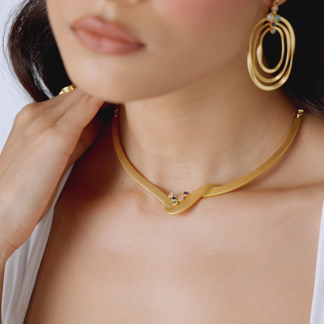 Coastline Lisse Silver Hasli Necklace