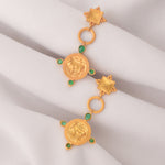 Emerald Taurus Zodiac Gold Plated Silver Drop Earrings
