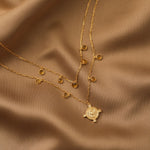 Necklaces Citrine Scorpio Zodiac Layered Gold Plated Silver Necklace