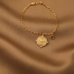 Bracelet Citrine Scorpio Zodiac Gold Plated Silver Chain Bracelet