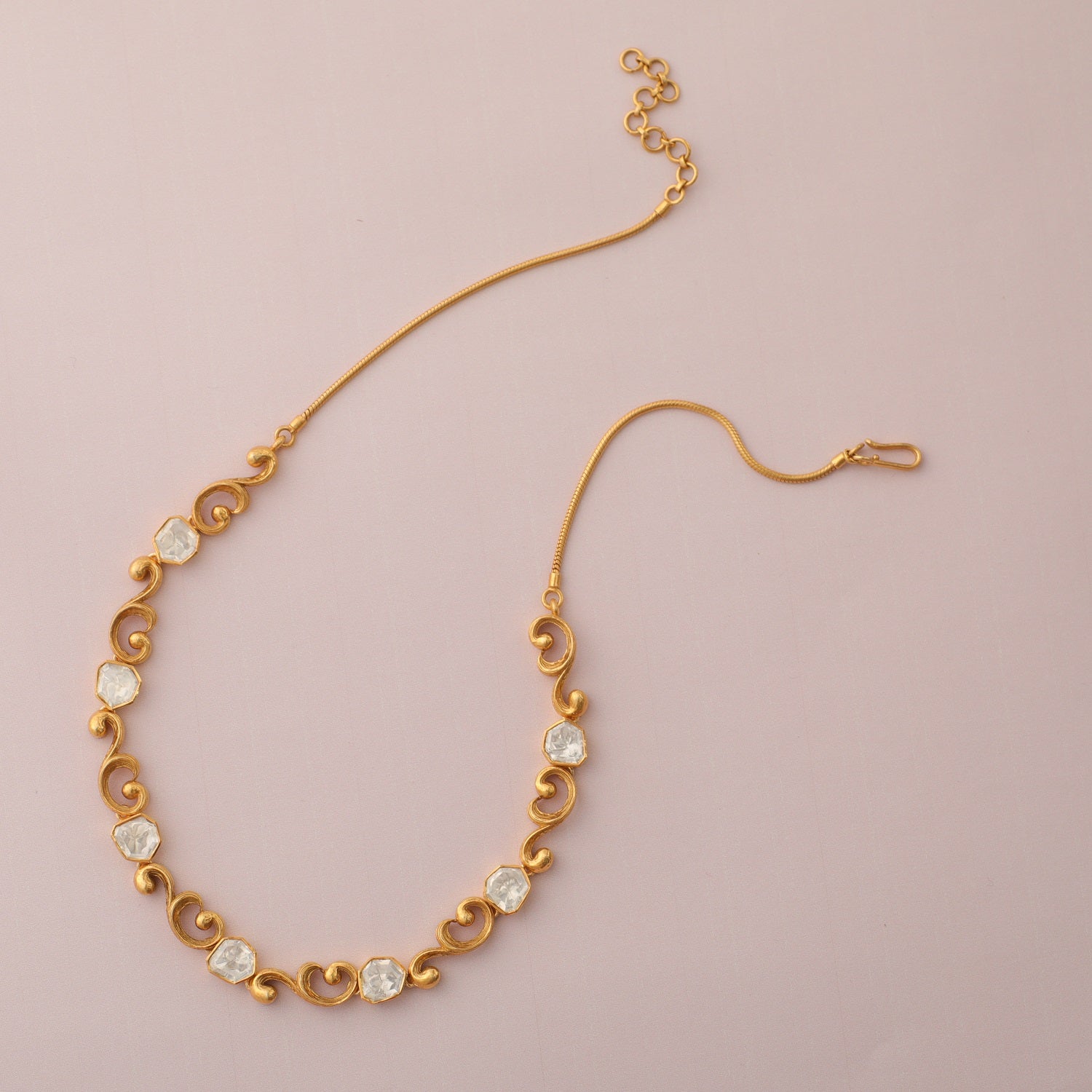 Necklaces Baroque Moissanite Silver Statement Necklace