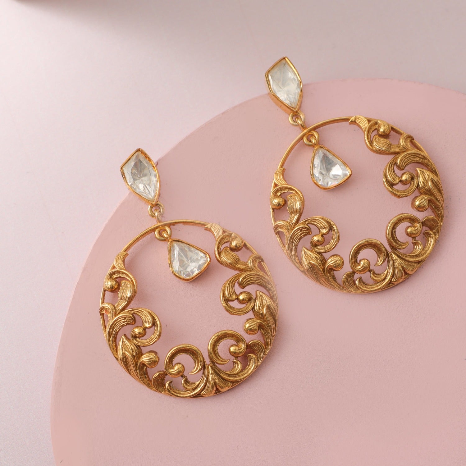 Earrings Baroque Moissanite Silver Drop Earrings