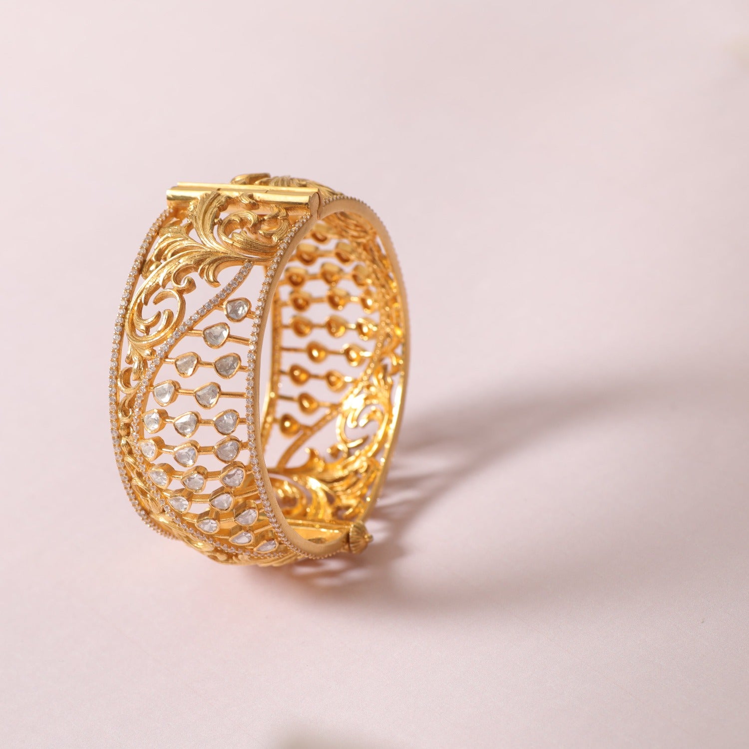 Bangles Baroque Signature Moissanite Silver Bangle