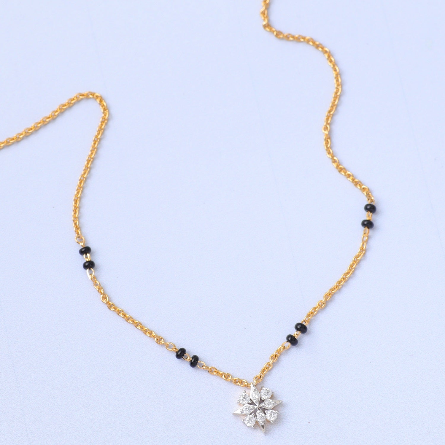 Elegant Charm CZ Silver Mangalsutra