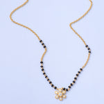 Necklaces Minimal Floral CZ Silver Mangalsutra