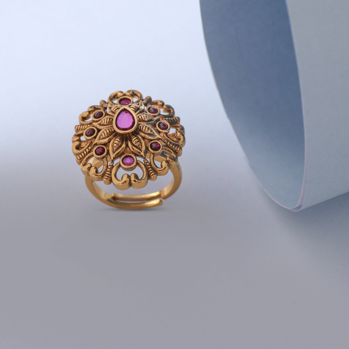 Swara Statement Silver Ring