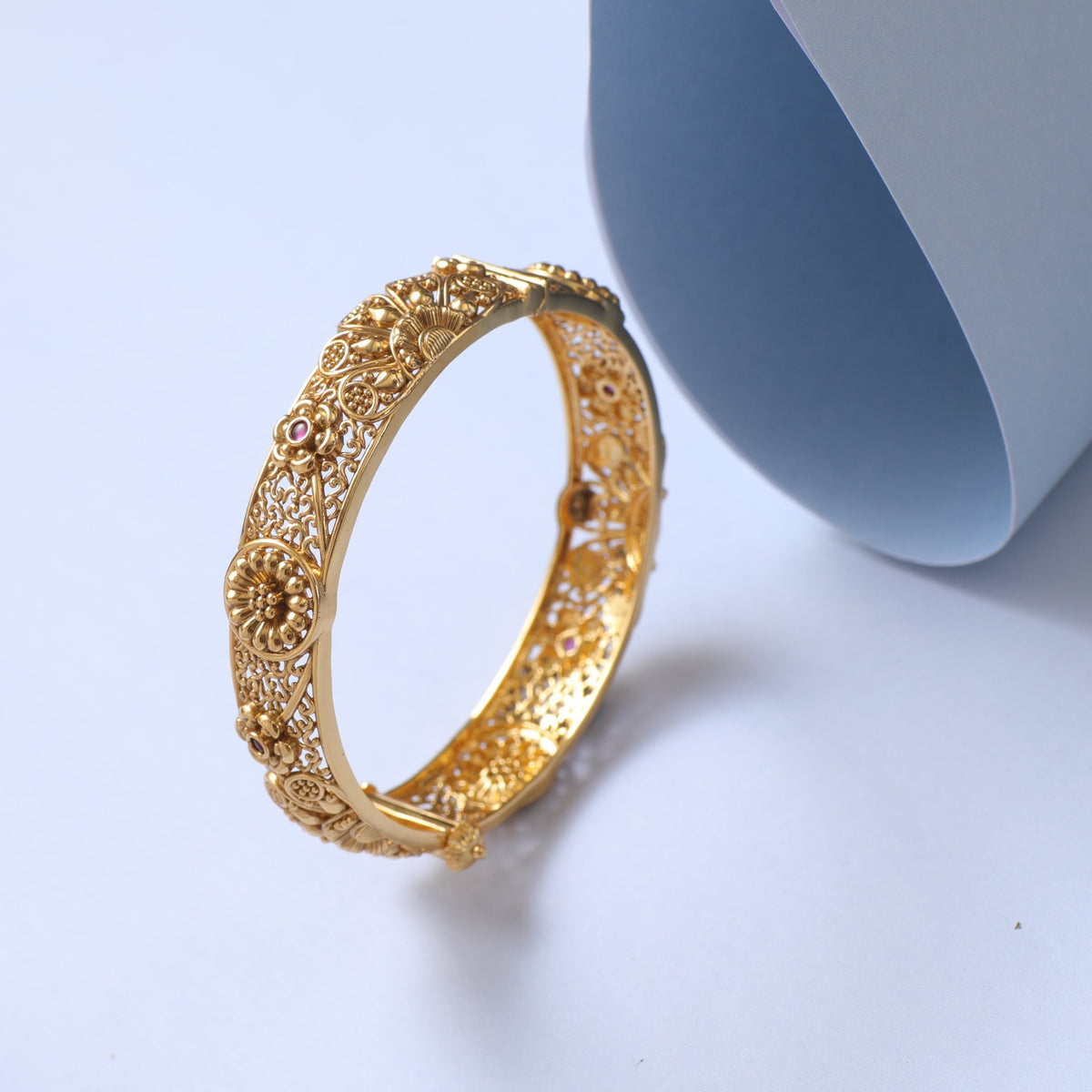 Swara Classic Statement Silver Bangle