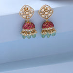 Earrings Rasika Moissanite Kempu Elegant Silver Jhumki Earrings
