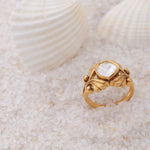 Baroque Delicate Moissanite Silver Ring