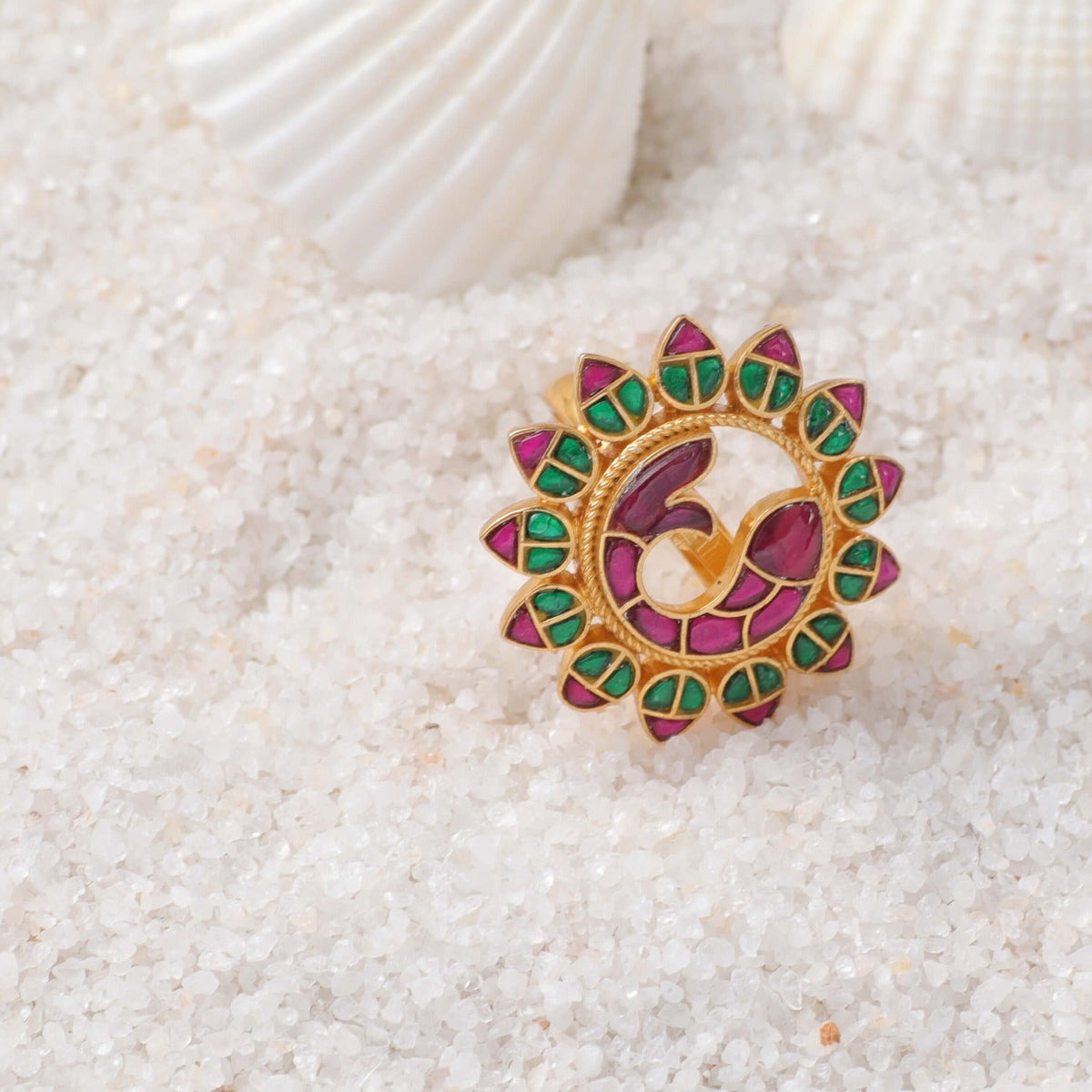 Finger Ring Matsya Statement Silver Ring