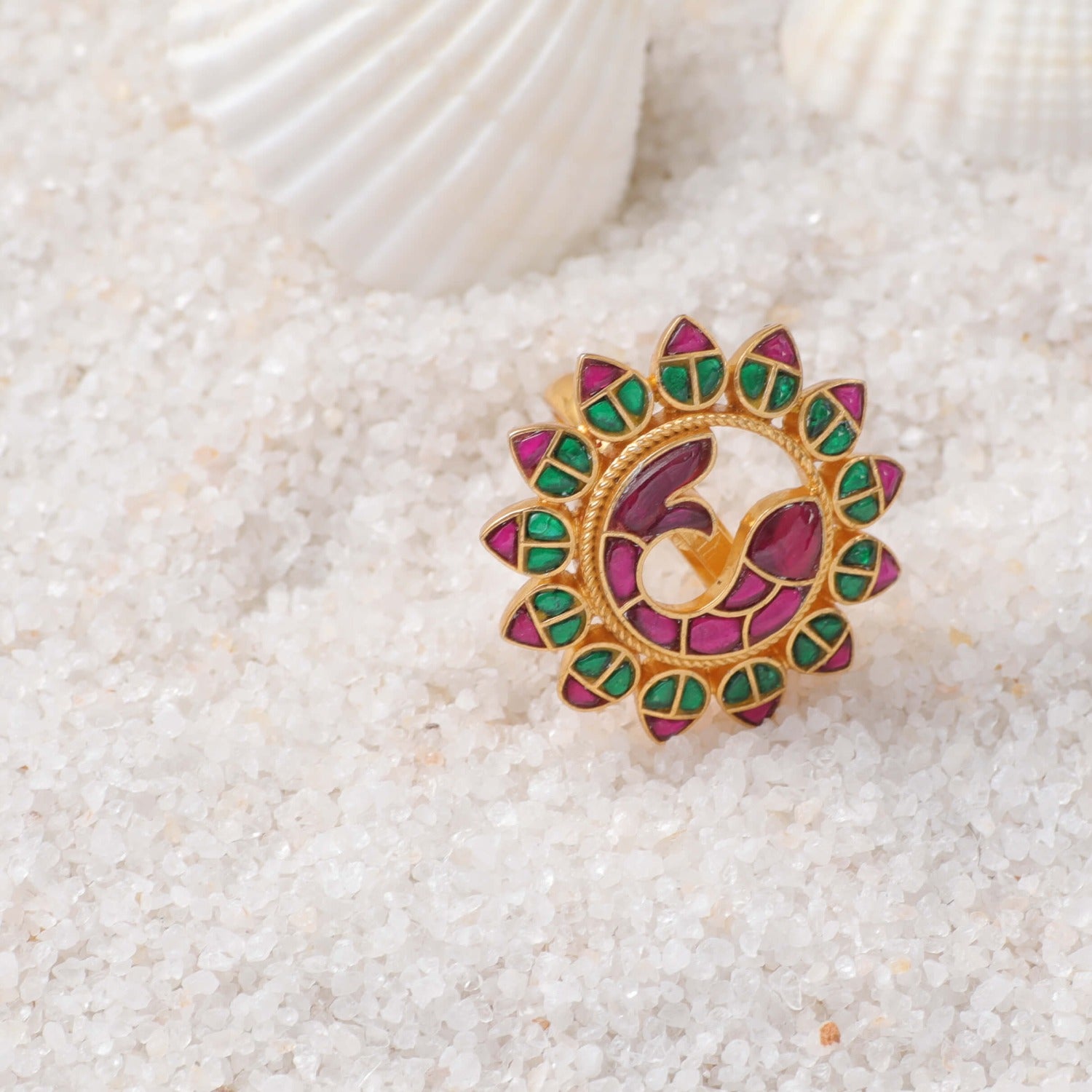 Finger Ring Matsya Statement Silver Ring