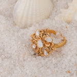 Baroque Statement Moissanite Silver Ring