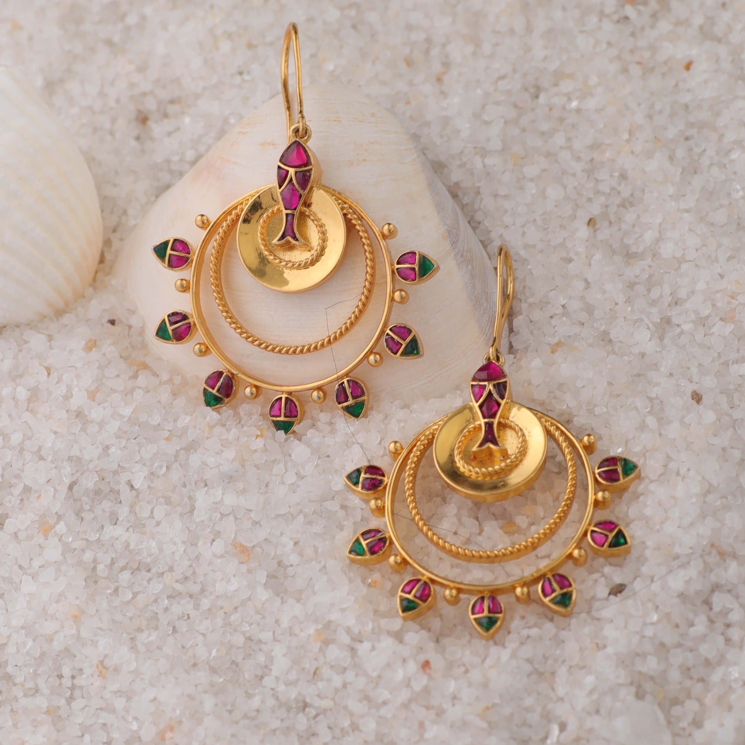 Matsya Silver Hook Earrings