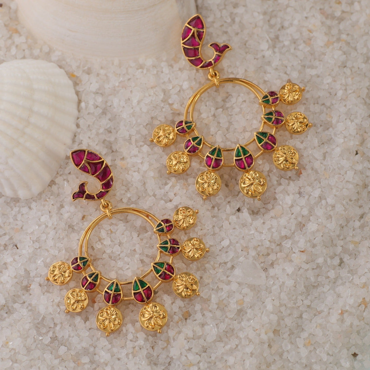 Earrings Matsya Statement Silver Dangle Earrings