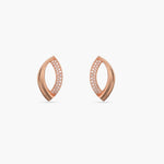 Earrings Oval Shaped CZ Delicate Silver Stud Earrings