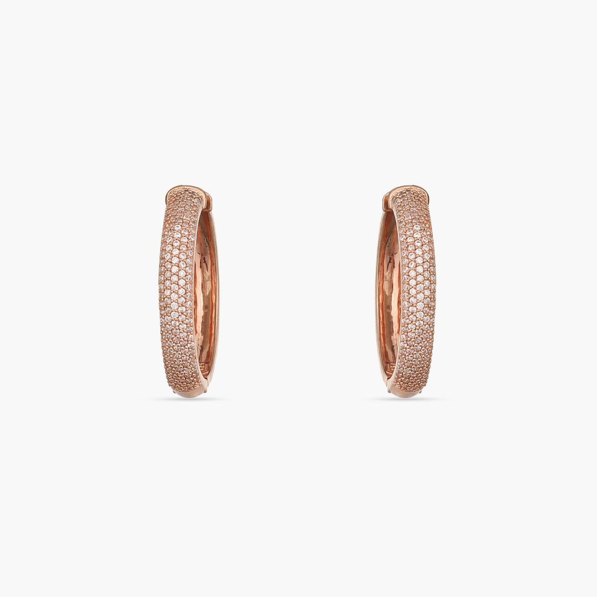 Earrings Sparkling CZ Delicate Hoop Silver Earrings