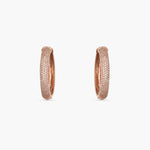 Earrings Sparkling CZ Delicate Hoop Silver Earrings