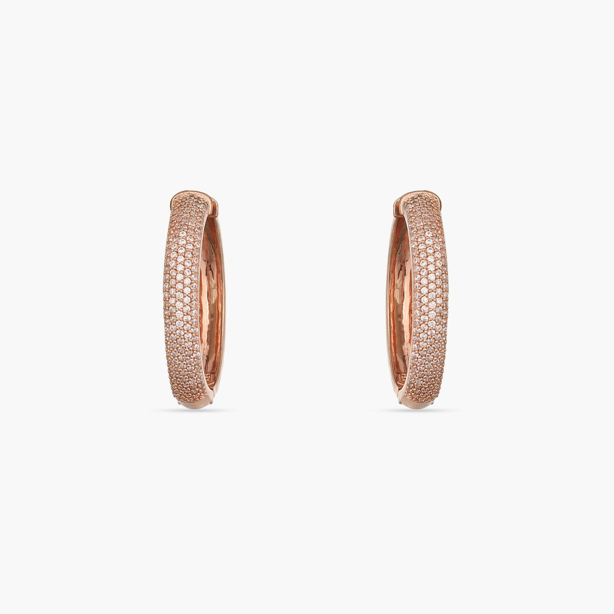 Sparkling CZ Delicate Hoop Silver Earrings