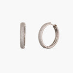 Earrings Sparkling CZ Delicate Hoop Silver Earrings