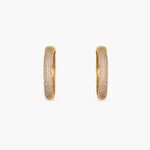 Earrings Sparkling CZ Delicate Hoop Silver Earrings