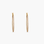 Earrings Round CZ Delicate Hoop Silver Earrings