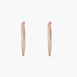 Earrings Round CZ Delicate Hoop Silver Earrings