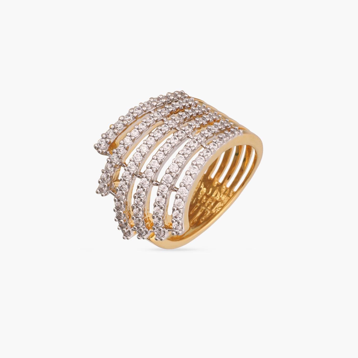 Resizable olive leaf wrap-around gold-plated silver stacking ring – Satinski