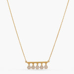Necklaces Five CZ Delicate Charm Silver Necklace