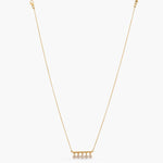 Necklaces Five CZ Delicate Charm Silver Necklace