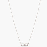 Necklaces Five CZ Delicate Charm Silver Necklace