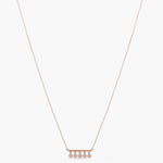 Necklaces Five CZ Delicate Charm Silver Necklace