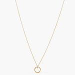 Ring Charm Delicate Silver Pendant Necklace