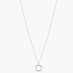 Ring Charm Delicate Silver Pendant Necklace