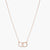 Double Ring Charm CZ Delicate Silver Pendant Necklace