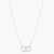 Double Ring Charm CZ Delicate Silver Pendant Necklace