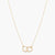 Double Ring Charm CZ Delicate Silver Pendant Necklace