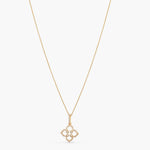 Necklaces Floral CZ Delicate Silver Pendant Necklace