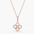 Floral CZ Delicate Silver Pendant Necklace