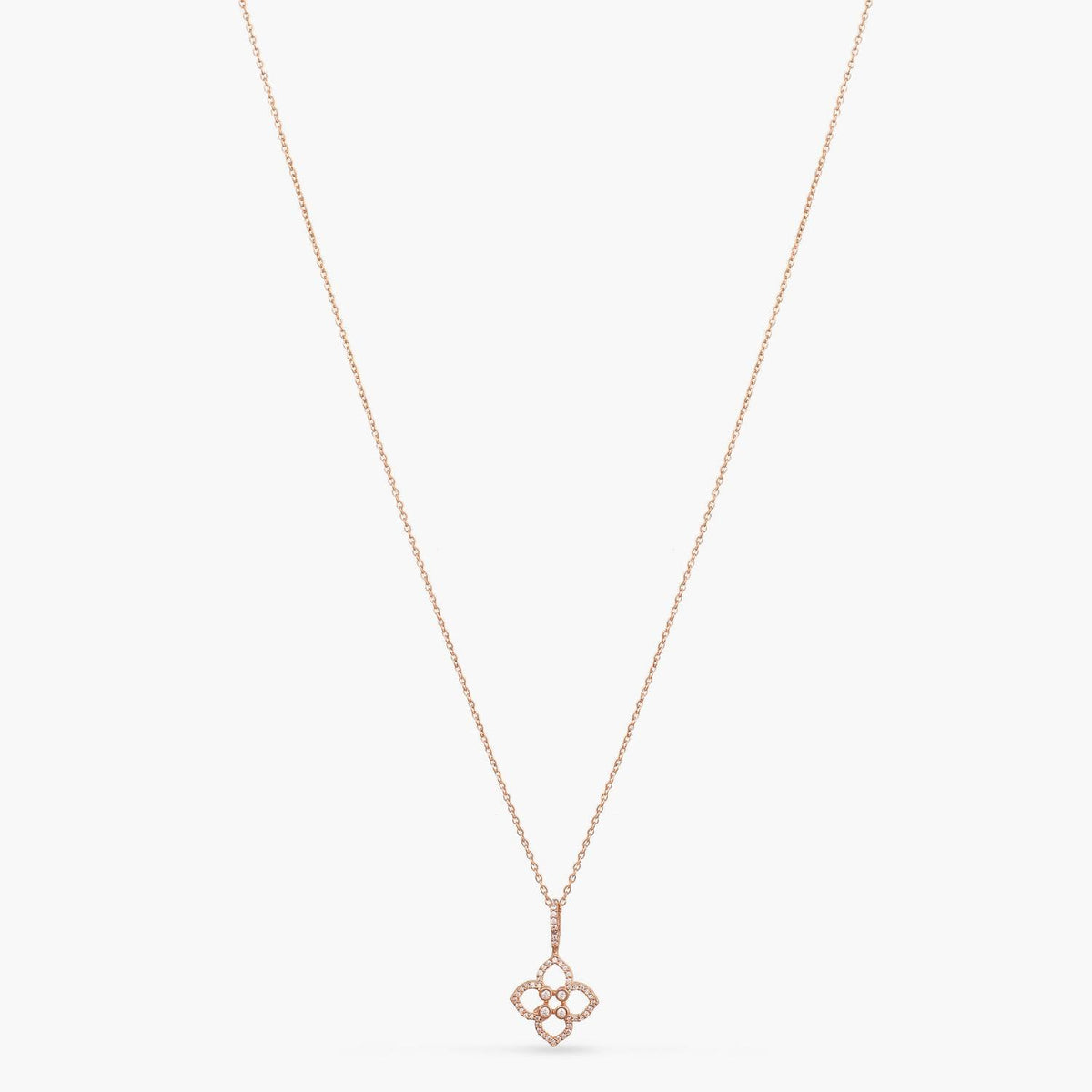 Necklaces Floral CZ Delicate Silver Pendant Necklace