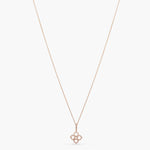Necklaces Floral CZ Delicate Silver Pendant Necklace