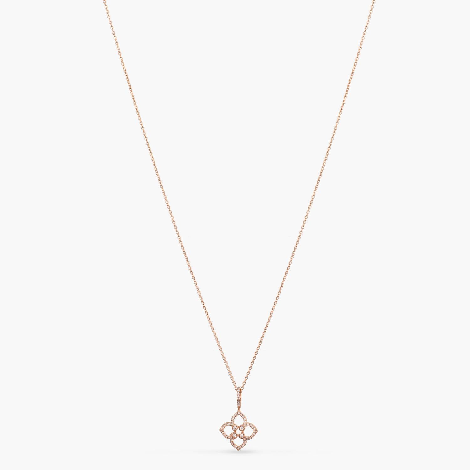 Necklaces Floral CZ Delicate Silver Pendant Necklace