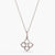 Floral CZ Delicate Silver Pendant Necklace