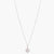 Floral CZ Delicate Silver Pendant Necklace